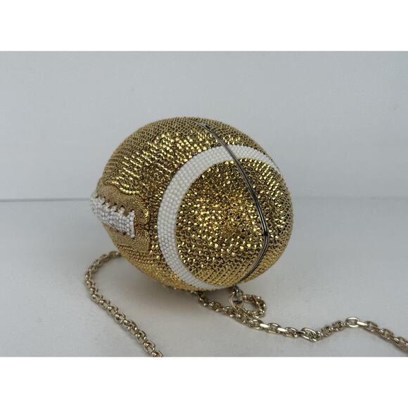 Judith Leiber Couture Crystal Football Minaudiere Clutch Bag - Picture 3 of 16